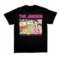 เสื้อยืดโอเวอร์ไซส์เสื้อยืด พิมพ์ลายวง The Jansen Ku Not Lotre Mu สีดํา ของแท้S-4XL  RKET