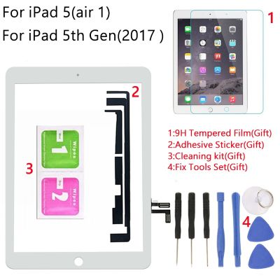 【SALE】 anskukducha1981 สำหรับ iPad 5 Air 1หน้าจอสัมผัสสำหรับ iPad 9.7 2017รุ่น5th Gen A1822 A1823 Digitizer หน้าจอสัมผัสด้านหน้ากระจกแผงประกอบ