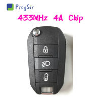 3Button 433Mhz Remote Control Key For Peugeot 308 4008 With Hitag AES 4A Chip With HU83 Blade