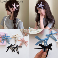 【♡Lovely girls house♡】2Pcs กิ๊บติดผมโบว์ริบบิ้นผมสำหรับผู้หญิงหญิงสาวหน้าม้าขนาดใหญ่กิ๊บติดผมแฟชั่นเรียบง่าย