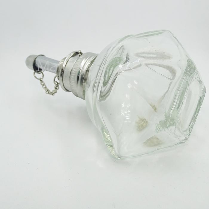 ตะเกียงแก้ว-ตะเกียงแอลกอฮอล์-ทรง-4-เหลียม-สวย-คลาสสิกตั้งได้รอบทิศขนาด-150-ml-alcohol-lamp-spirit-lamp