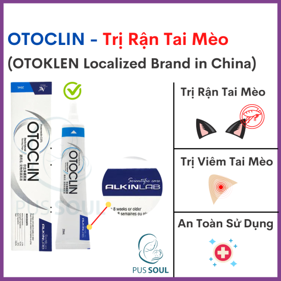 Bộ đôi trị rận tai mèo 7 ngày - thuốc nhỏ rận tai otoclin - ảnh sản phẩm 5