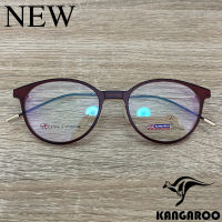 Kangaroo กรอบแว่นตา สำหรับตัดเลนส์ แว่นสายตา แว่นตา Fashion รุ่น 191612 C-1 กรอบเต็ม ทรงรี ขาข้อต่อ วัสดุ Stainless Steel รับตัดเลนส์ทุกชนิด