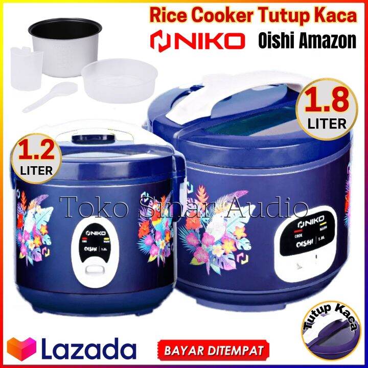 Mejikom Niko Oishi Amazon 1.2 dan1.8 Liter Magic Com Anti Lengket Rice