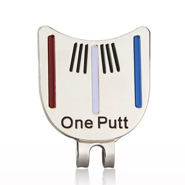 pack-of-6-pcs-one-putt-design-golf-ball-mark-plus-magnetic-golf-hat-clip-golf-marker-drop-ship