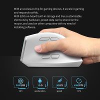 ZZOOI F-26 Ergonomic Vertical Mouse 2.4G Bluetooth Wireless Rechargeable Mouse 2400DPI 8 Buttons Gamer Mice For Computer Laptop PC