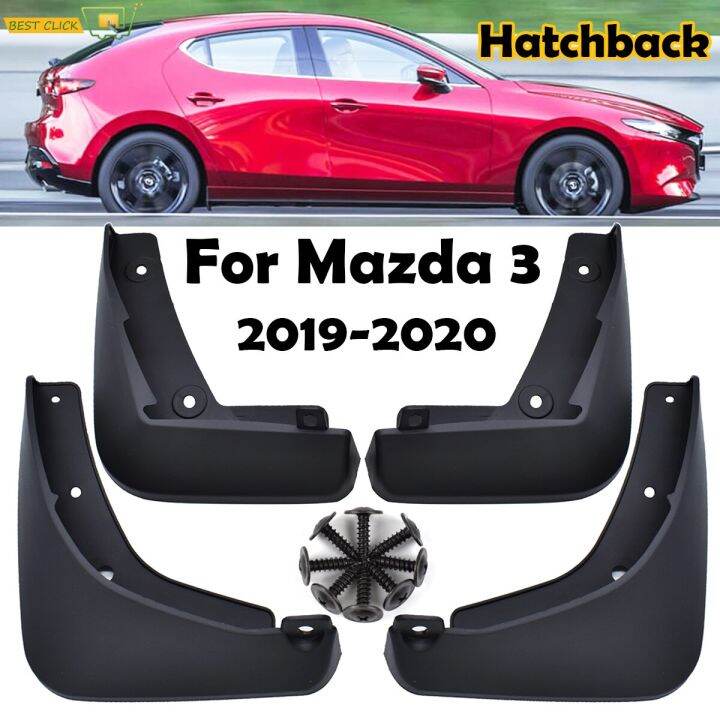4pcs Rally Mudflaps For Mazda 3 Mazda3 BP 2019 2020 Hatch Hatchback Mud