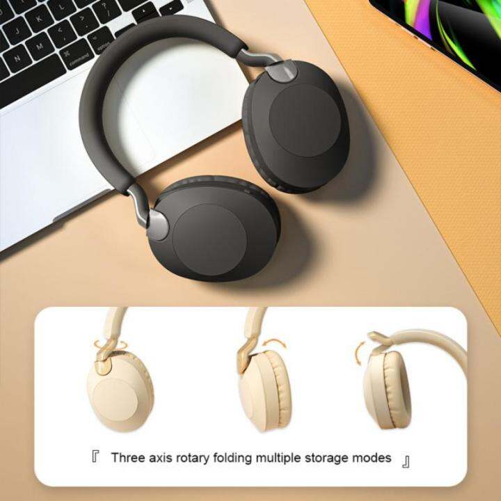 zzooi-ms-b2-wireless-bluetooth-5-1-headset-headwear-type-music-folding-microphone-active-noise-cancellation-game-meeting-earphone