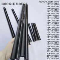 ROOKIE รุ่น1ชิ้นความยาว1000มม. 3K ท่อคาร์บอนไฟเบอร์เต็ม OD13 14 15 16 17 18 19 20มม. สำหรับโดรนคันเบ็ดว่าวและขาตั้งกล้อง