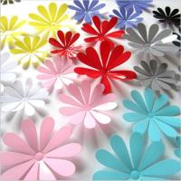 12Pcs/Lot Creative 3D PVC Flowers Wall Stickers Acrylic Wall Decals For Kids Room Kitchen TV Wall Stickers house decorations Wall Stickers  Decals