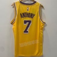 Carmelo Anthony jersey lakers embroidery jacket vest the 75th anniversary of the diamond version 7 sport basketball suit men and women