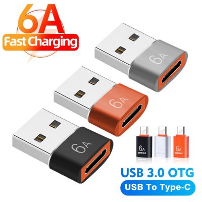 6A Type C Female To USB A Male OTG Adapter USB-C Converter For Macbook Xiaomi Samsung Oneplus Cable Connector Adaptor