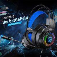 【Undine earphone】หูฟังแบบมีสาย Headphone Gaming ความสนุกสนานใหม่ RGB ตัดเสียงรบกวนด้วยไมโครโฟนสำหรับพีซีแล็ปท็อปโทรศัพท์มือถือ