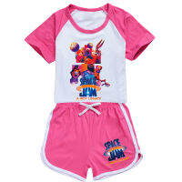 Toddler Girls Boys Summer Clothing Set SPACE JAM 2 Kids Sports Tshirt+Pants suit Baby Clothing Tracksuit outfits Pyjamas