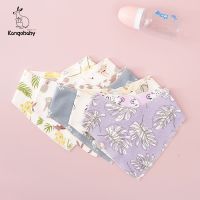 【CC】 Kangobaby  My Soft Life  New Design Side Use Cotton Baby Burp Print Antibacteria Newborn Scarf Bandana Bib