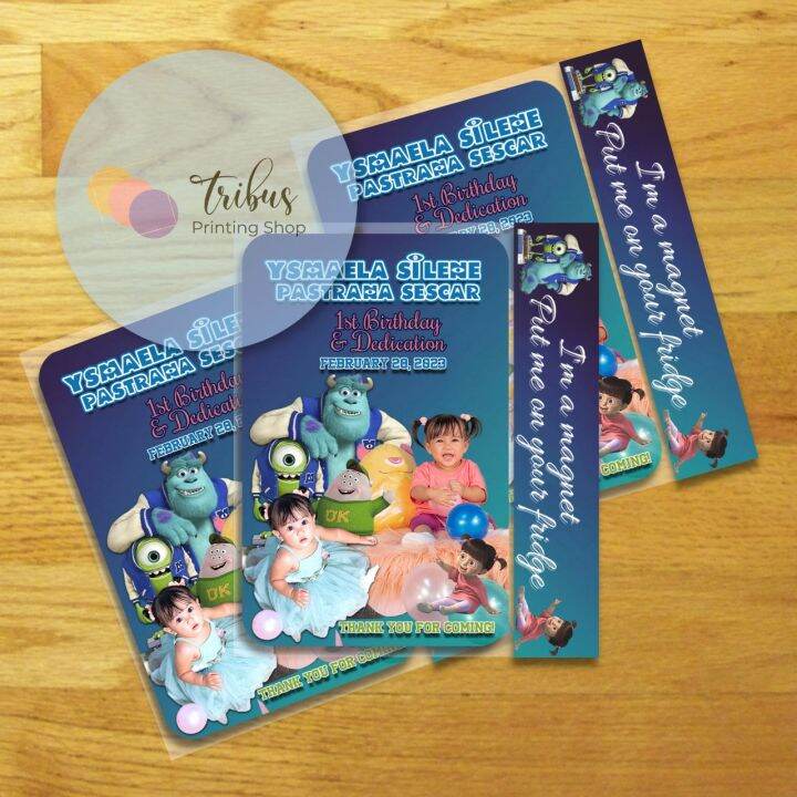 Monsters Inc. Theme Ref Magnet (Baptismal, Christening, Dedication ...