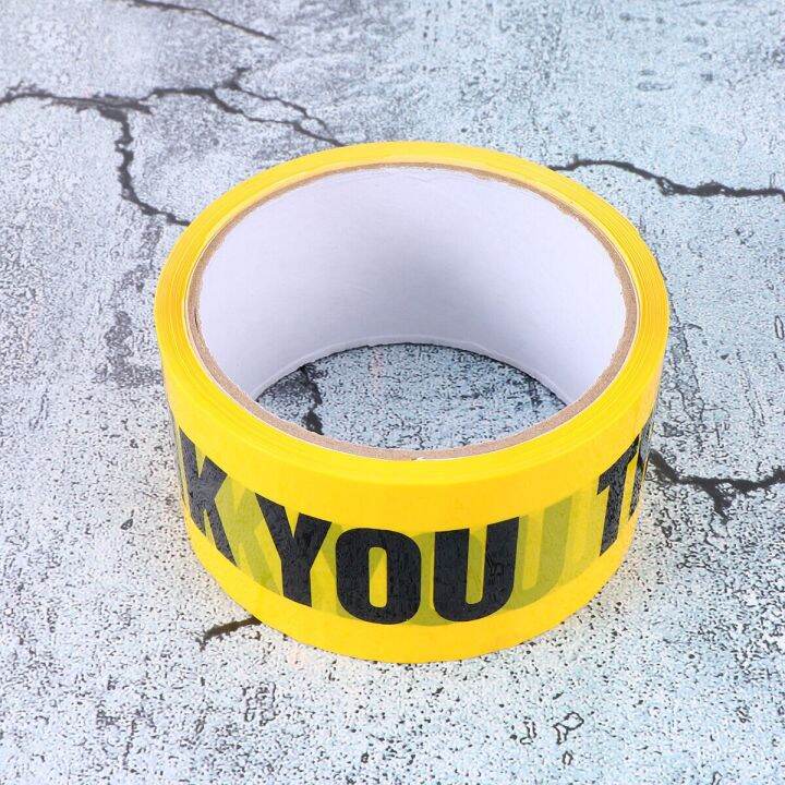 1 Roll THANK YOU Safety Tape Safe Yellow Tape Warning Tape Masking Tape