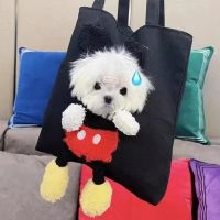 cat mickey bag portable leisure cartoon dog out shoulder that large capacity