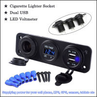 Ci-Garette Li-Ghter Socket Splitter 12V-24V Dual USB 4.2Aอะแดปเตอร์ชาร์จไฟOutletรถยนต์