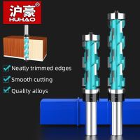 HUHAO Spiral Flush Trim Router Bit Wood 12.7mm Shank Tungsten Steel Double Bearing เครื่องตัดมิลลิ่งตรง CNC เครื่องมืองานไม้