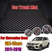 Alas Bagasi Mobil หนังสำหรับ Mercedes-Benz GLE-Class 2011-2019 Trunk แผ่นรองกระโปรงหลังรถ Benz W166ไลเนอร์กระบะลื่นปลอกหุ้ม W166