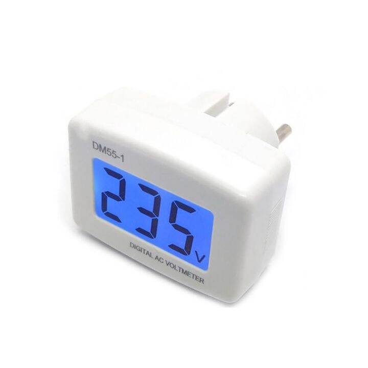 MICANGP 110V 220V DM551 AC Meter Wall Flat Voltage Meter Plug Volt