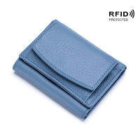 ใหม่ RFID ปิดกั้นกระเป๋าเงินเหรียญของผู้หญิงกระเป๋าสตางค์หนังแท้สำหรับผู้หญิงธุรกิจบัตร ID ผู้ถือป้ายกระเป๋ากระเป๋าสตางค์ผู้หญิง