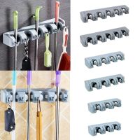 Kitchen Storage Wall Mounted Magic Plastic Mop Holder Broom Holder Broom Holder Tool Multi-Functional 3 Styles Picture Hangers Hooks