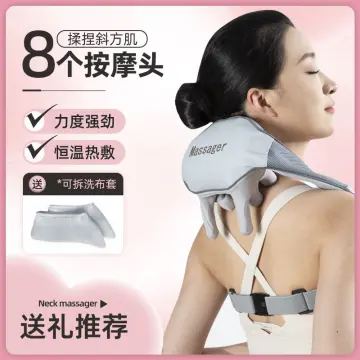Rechargeable Powerful 5D Shiatsu Back Neck Shoulder Massager Heated  Kneading Car/Home Massage Shawl Best Gift Health Care