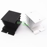 ☒▨❆ 1 pcs Aluminum Fins Single Phase Solid State Relay SSR 10A to 40A Aluminum Heat Sink Dissipation Radiator Newest Rail Mount