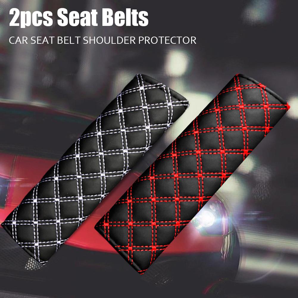 2pcs Kids Car Safety Strap Cover Harness Seat Belt Pillow Cushion Shoulder Pad 