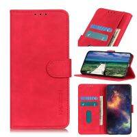 เคสโทรศัพท์หนังเนื้อย้อนยุคสำหรับ Motorola Moto G32 4G KHAZNEH (สีน้ำเงิน)