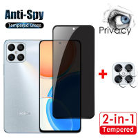 2in 1 Privacy Tempered Glass For Honor X8 X7 X9 50 SE 20 Pro Camera Protector for Honor 8A 8C 8X 9A 9C 9I 9X Private Film