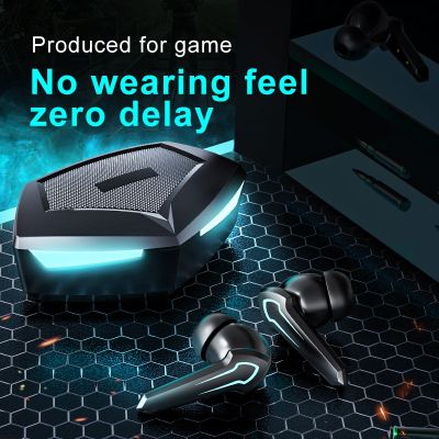 ZZOOI P30 TWS Set Up Gaming Earphones Bluetooth Wireless Earbuds with Mic Charging Box Low Latency Headset Gamers Headphones For TV PC