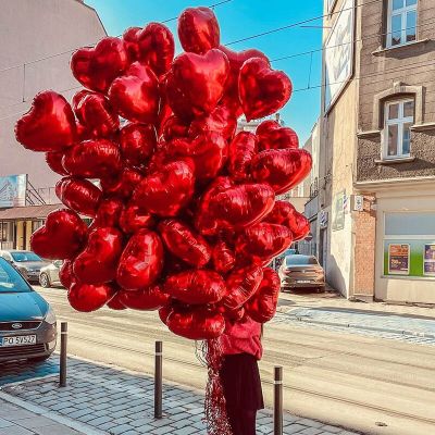 18inch Red Heart Air Foil Balloons Happy Birthday Party Helium Balloon Decorations Wedding Party Festival Balon Party Supplies Balloons