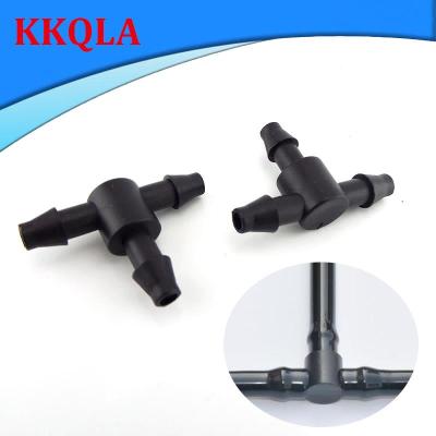 QKKQLA 10pcs 3 Way Hose Tee Barb 4/7mm Tube Connector Irrigation Plumbing Pipe Fittings T-Shape Adapter Splitter Garden