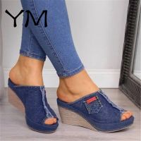 【CW】 2020 New Arrival Women  39;s Sandals Fashion Leisure Mouth Thick Bottom Slippers Wedges Shoes 43