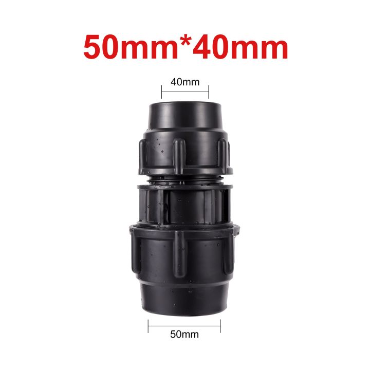 ；【‘； 1Pc 20~50Mm PE Quick Coupling Garden Direct Connection Water Pipe Connectors Agricultural Irrigation System Plastic Tube Fitting