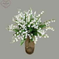 Dualswish 7 Fork Artificial Windbell Flowers Campanula Bride Holding Flowers Wedding Home Decoration