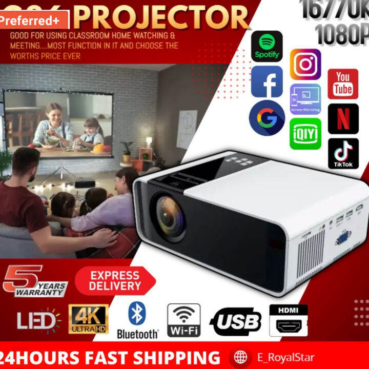 6000 lumens G86 Projector FULL HD 1080P Android Mini Projector WIFI LCD