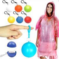 Portable Disposable Raincoats Waterproof Transparent Rain Cover Emergency Rain Poncho Coat for Traveling Camping Outdoor Sports