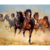 Horse Diy Oil Painting By Numbers Animal On Canvas With Frame Acrylic For Drawing Adults Pictures Paint By Number Coloring Decor