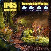 โคมไฟพลังงานแสงอาทิตย์กันน้ำ2ชิ้น,ไฟผีเสื้อพลังงานแสงอาทิตย์ IP65กันน้ำที่ช่วยโยกพลังงานแสงอาทิตย์เปิด/ปิดอัตโนมัติสวนกลางแจ้งผีเสื้อไฟตกแต่งไฟตกแต่งผีเสื้อเปิด/ปิดอัตโนมัติ