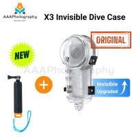 【2023 NEW】Insta360 X3 Invisible Dive Case, Waterproof to 164ft (50m), Completely invisible case with no obstruction in 360 shots