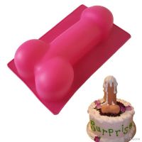 27.2Cm 3D Penis Shaped Cake Mold Food-Grade Silicone Fondant Soap Fungus Birthday Party Spoof Supplies Baking Molds Cake Tool