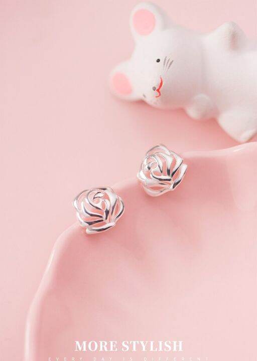 modian-real-925-sterling-silver-simple-rose-flower-stud-earring-for-women-anti-allergy-plant-ear-pin-fine-jewelry-student-giftth