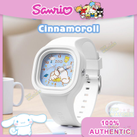 ดูเมโลดี้ Sanrio แท้100% (45.5มม.) นาฬิกาควอตซ์กันน้ำสำหรับเด็กผู้ชายเด็กผู้หญิงและผู้ชาย Cinnamoroll กันกระแทก Kuromi ฟังก์ชั่นการส่องสว่างที่ชัดเจนสายรัดซิลิโคนอ่อน Hellokitty 887