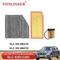 【LZ】 TONLINKER Cabin Air Filter Oil Filter For Mercedes Benz GLC X253 C253 2019 2020 2021 2022 GLC200 GLC300 4MATIC 2.0L Engine M264