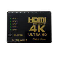 5พอร์ต HDMI-Compatible Switch Selector 3D 1080P 4K พร้อม IR Remote Controller สำหรับ HD DVD HDMI-Compatible Switcher 5 In 1 Out