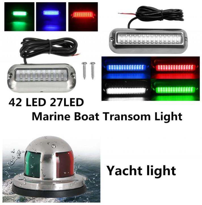 ไฟ-led-27-42สำหรับล่าสัตว์ใต้น้ำ1-2ชิ้นสัญญาณไฟไฟตกปลาไฟ12v-ไฟกลางคืนไฟหน้าเรือสำหรับทะเล